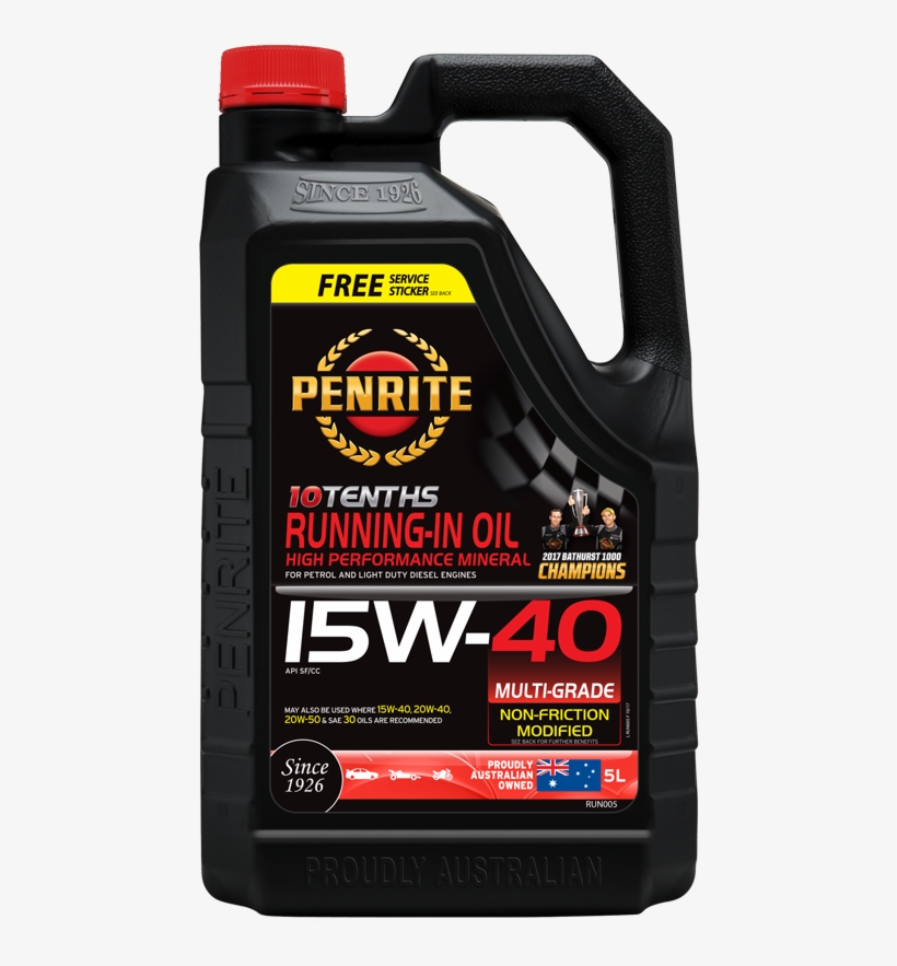 10 Tenths Running In Oil 15w 40 - Penrite 10 Tenths 15w50, transparent png download