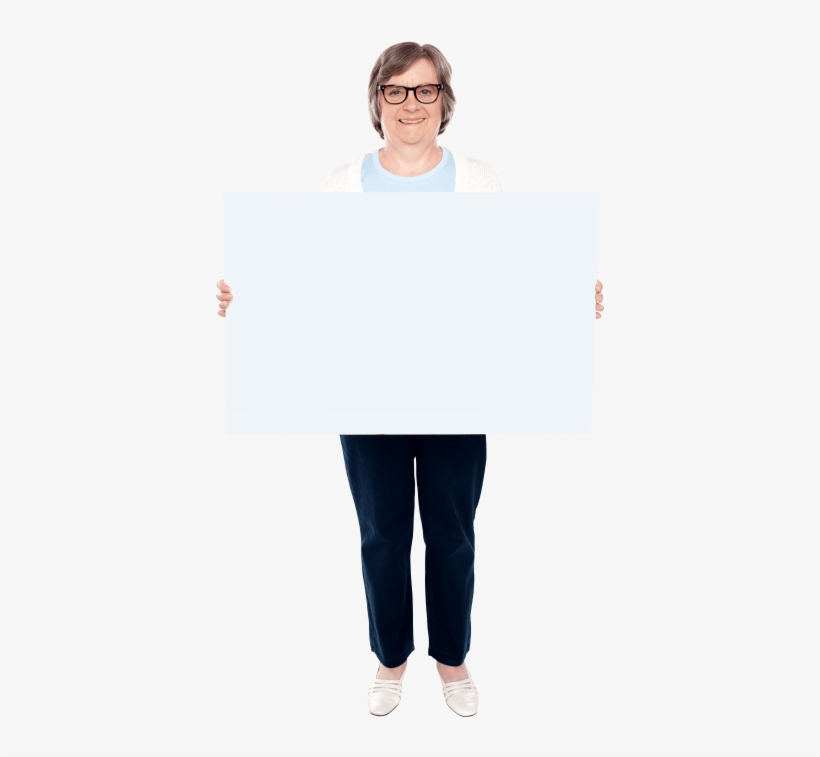 Free Png Old Women Holding Banner Png Images Transparent - Businessperson, transparent png download