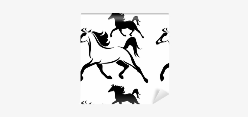 Running Horse Silhouette Png Download - Silueta Caballo Corriendo, transparent png download