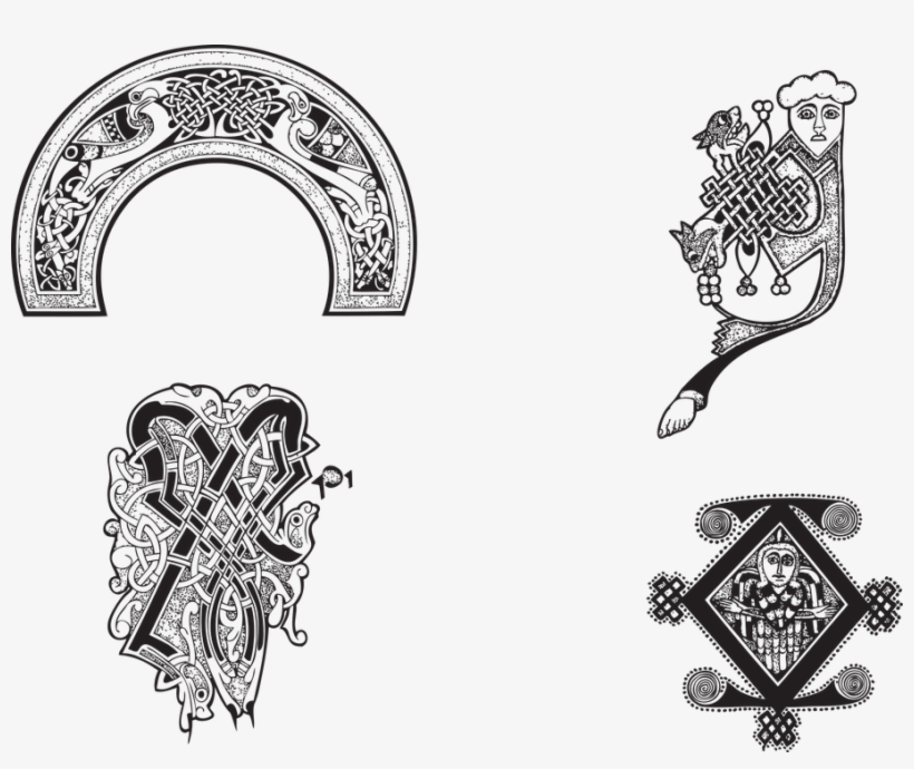 Floral, Gothic, Vector, Celtic, Patterns - Celtic Gothic Pattern, transparent png download