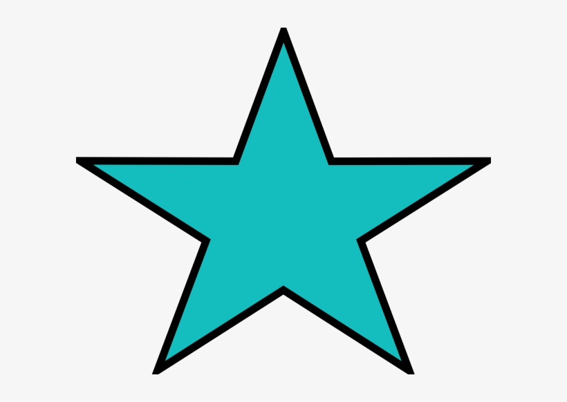 Teal Star Clip Art At Clkercom Vector Online Royalty - Teal Star Clipart, transparent png download