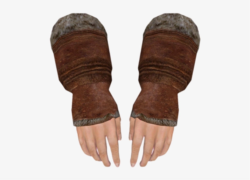 Fur Gauntlets Female - Suede, transparent png download