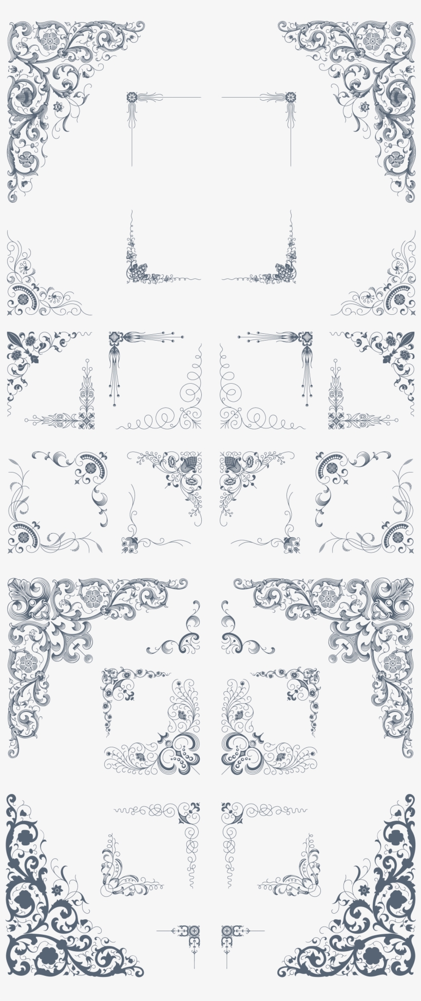 Luxurious Flourishes Vector Pack - K & Company Blue Awning Phrases, Swirls,, transparent png download