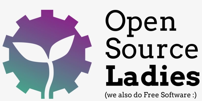 Open Source Ladies Logo With Text Narrow - Graphic Design, transparent png download