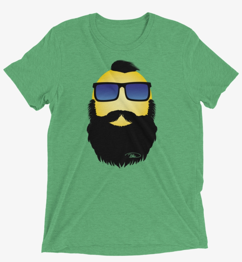 Hipster Beard Tee-moji - Gifts For Football Fans - Jj Watt - Texans - Nfl, transparent png download