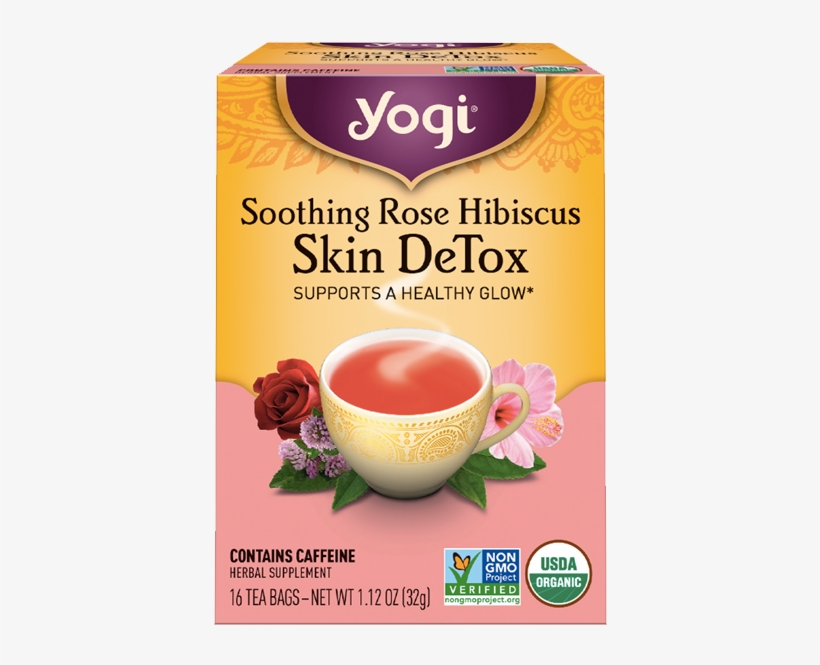 Yogi Tea, Soothing Hibiscus Skin Detox - Yogi Honey Lavender Stress Relief Tea, 16 Tea Bags, transparent png download