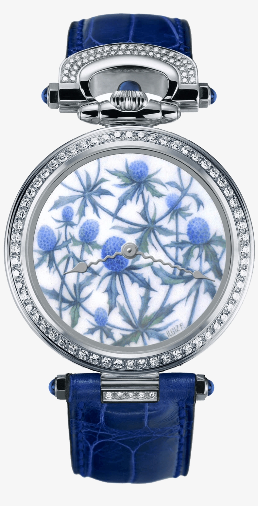 Bovet Watch Ladies Fired Enamel Miniature Painting - Bovet Amadeo Fleurier 39mm Pansy Ladies Watch, transparent png download