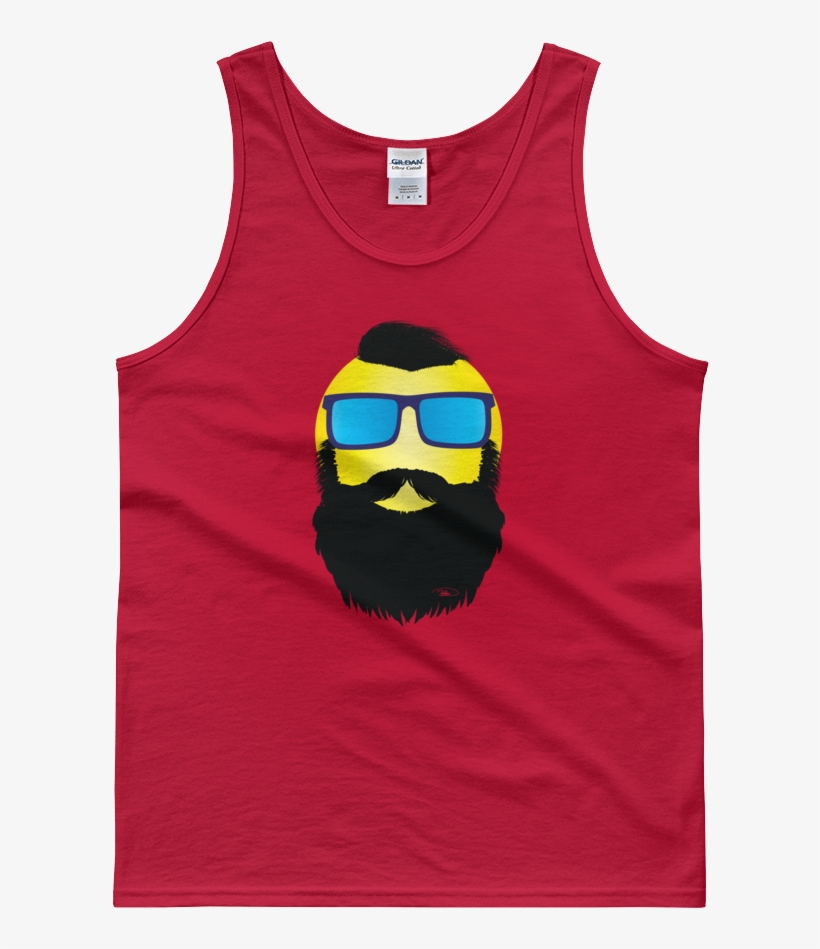 Hipster Beard Tank-moji - Shirt, transparent png download