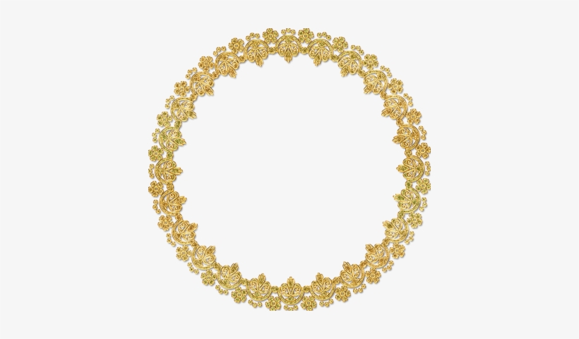 Circle Framegolden Frameround Fram - Gold Frame Png Hd, transparent png download