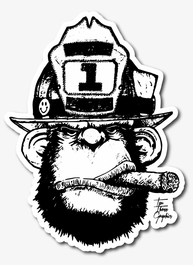 Stretch In Decal - Firefighter, transparent png download