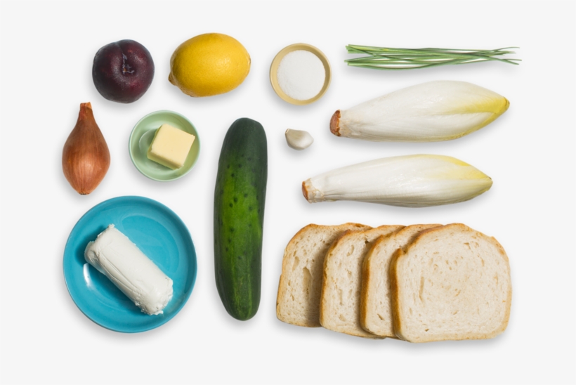 Grilled Goat Cheese & Plum Jam Sandwiches With Endive - Zucchini, transparent png download