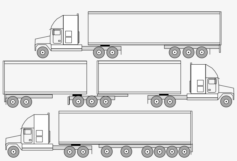 Compare Across The United States And Canada - Truck And Trailer Diagram, transparent png download