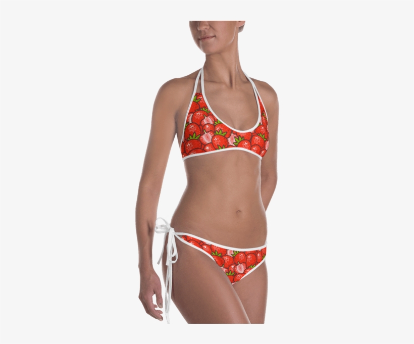 Oranges And Strawberries Sexy Reversible Bikini - Swimsuit, transparent png download