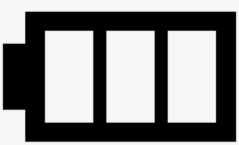 Battery With Three Empty Areas Comments - Monochrome, transparent png download