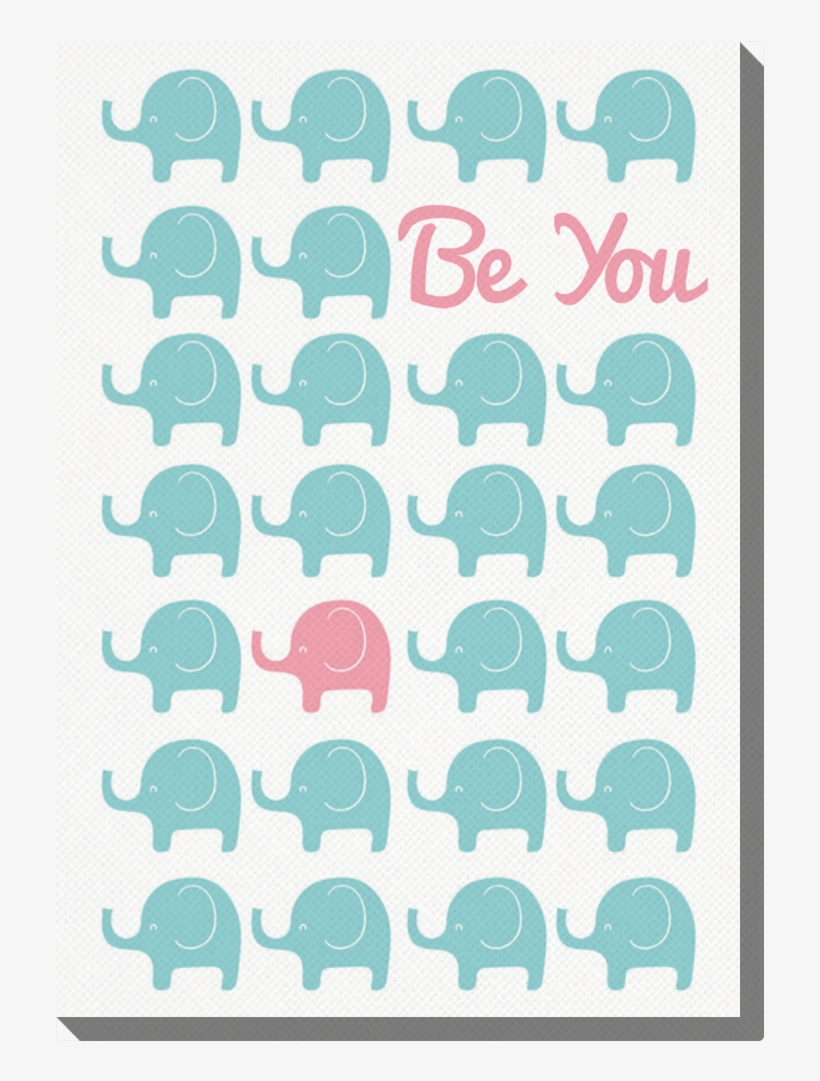 Photo Canvas Cm Pink Elephant - Canvas, transparent png download