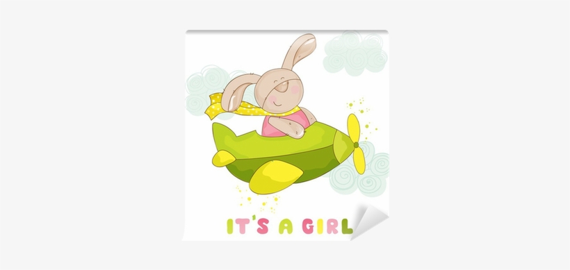 Baby Bunny On A Plane - Avion Vector Bebe, transparent png download