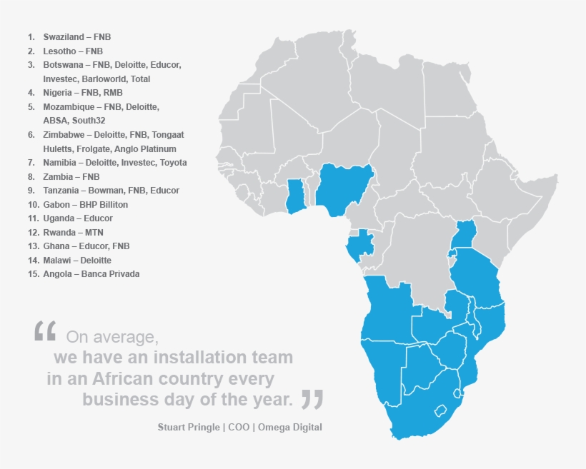 For More Than 16 Years, Omega Digital Has Played An - Africa Map, transparent png download