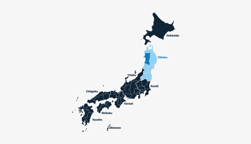 Prefecture - Akita - Japan Map, transparent png download