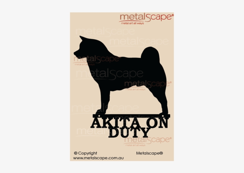 Akita On Duty - Akita Silhouette, transparent png download
