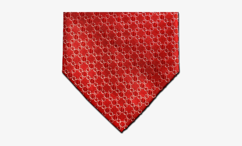 Red Silk With Silvery White Circles - Heart, transparent png download