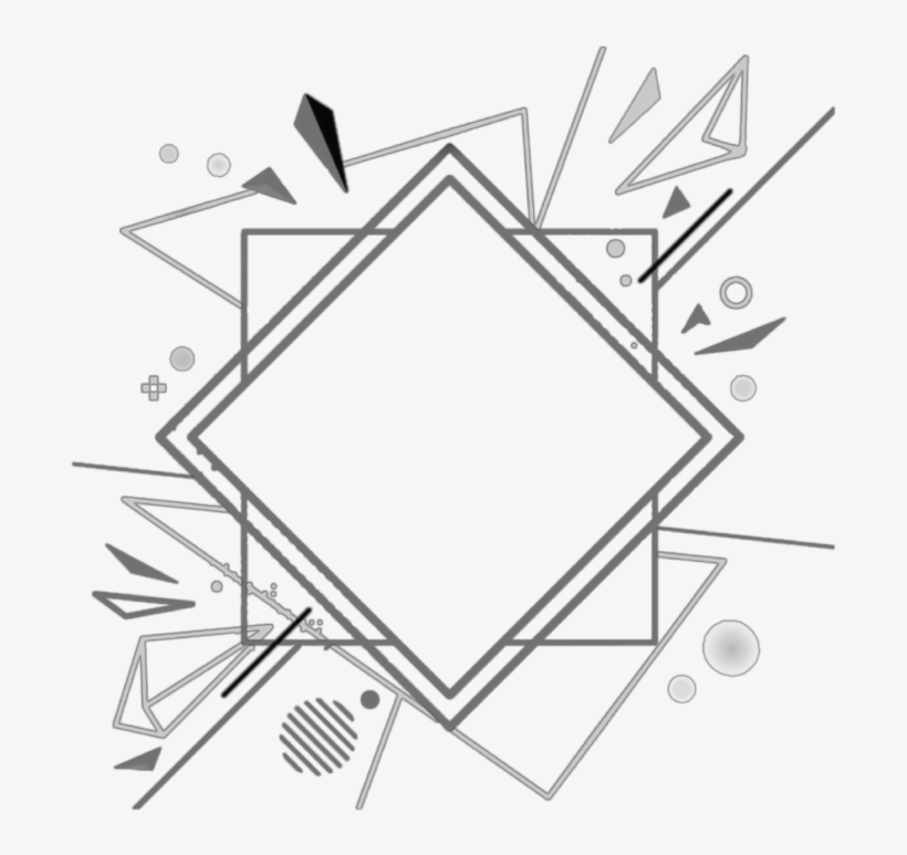 Geometric Kpop Grey Triangle Black White Mq - Diagram, transparent png download