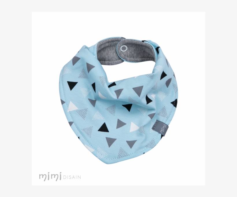 Mimi Baby Bib Blue Grey Triangle - Scarf, transparent png download
