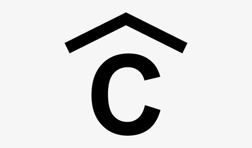 Capital Letter C With A Chevron Arrow On Top Vector - La Letra C Mayuscula, transparent png download