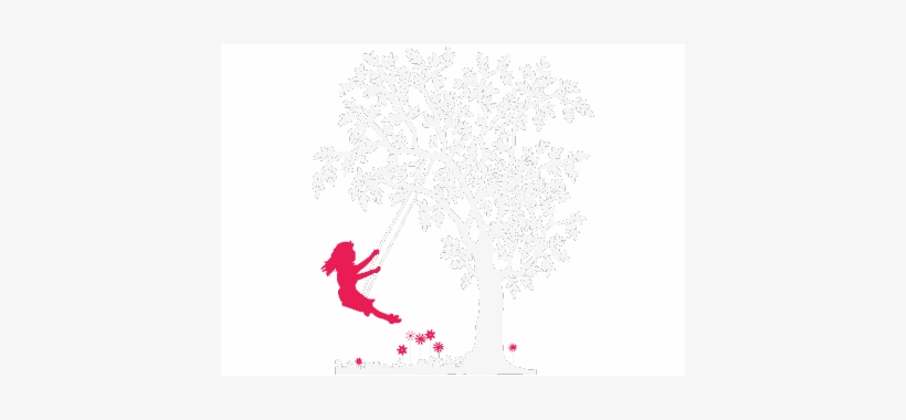 Tree With Swing Drawing, transparent png download