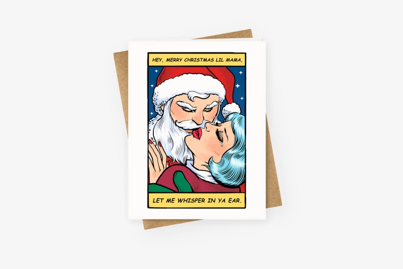 Greetingcard45 Off White Z1 T Santa Romance Comic - Santa Comic, transparent png download