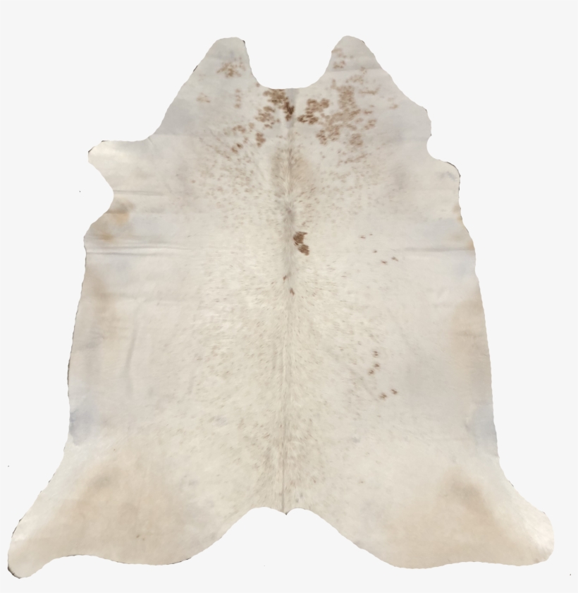 White With Brown Specks Brazilian Cowhide Rug - Carpet, transparent png download