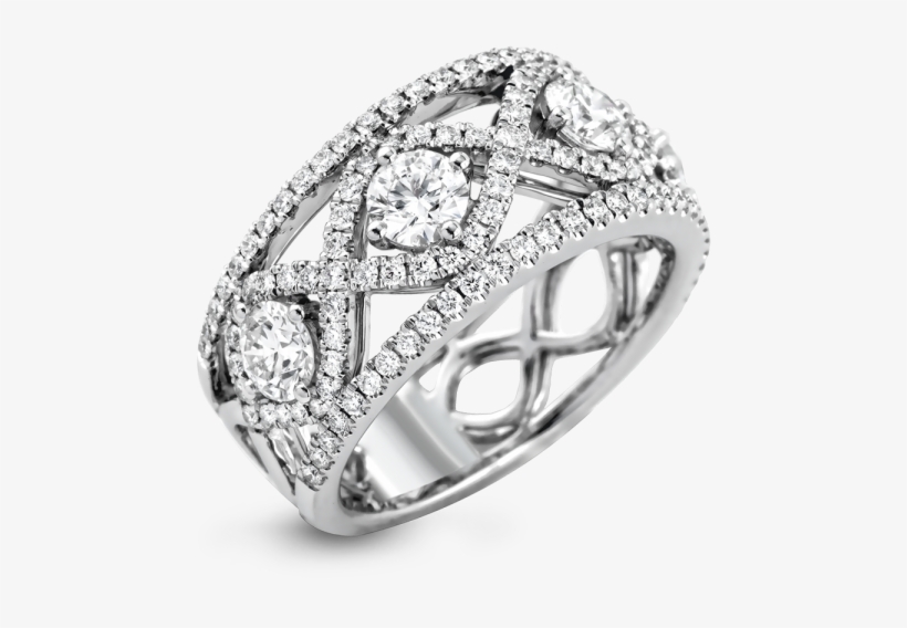 Bling - Lace Diamond Wedding Band, transparent png download