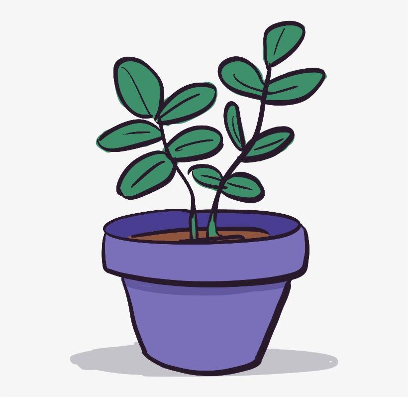 On The Other Hand, Here Is A Potted Plant Sprite I - Flowerpot, transparent png download