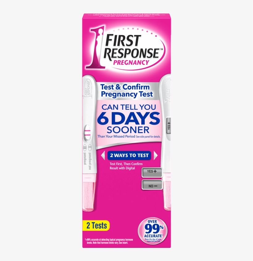 First Response™ Test & Confirm Pregnancy Test - First Response Pregnancy Test Double, transparent png download