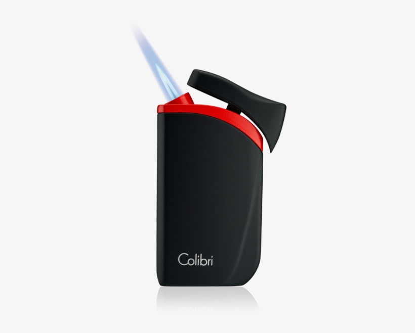 Colibri Falcon Single Jet Flame Cigar Lighter - Colibri Falcon Angled Flame Lighter - Black & Blue, transparent png download