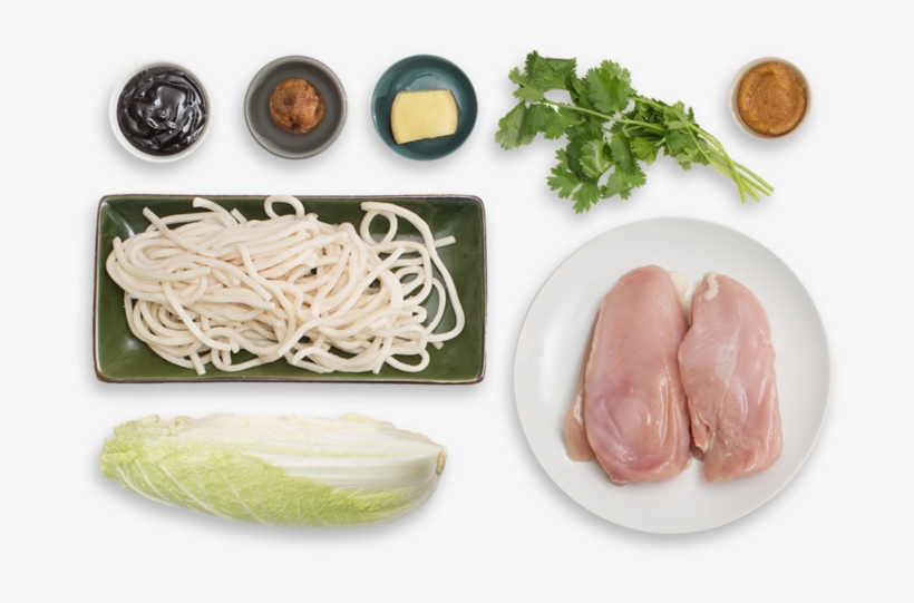 Chicken & Udon Noodle Soup With Napa Cabbage & Dried - Spaghetti, transparent png download