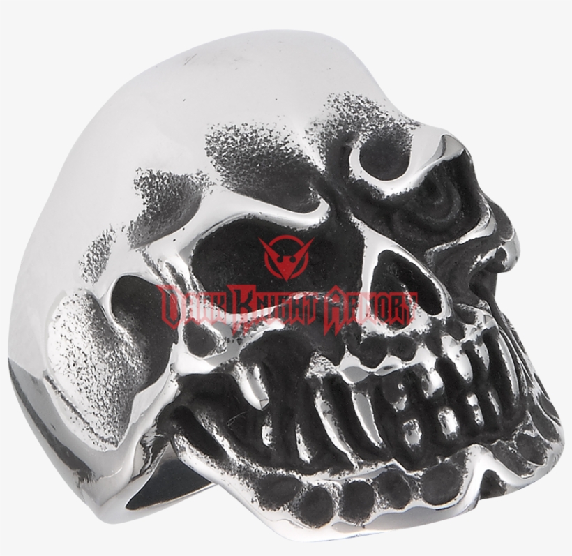 Stainless Steel Fanged Skull Ring - "stainless Steel Fanged Skull Ring", transparent png download