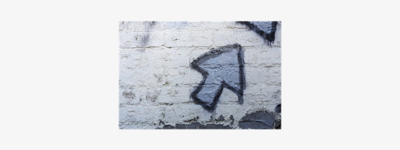 Blue Graffiti Arrow On A Whitewashed Brick Wall Poster - Starting Overture By Lorenzo Pusceddu - Concert Band, transparent png download