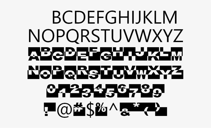 Dingfonts Black Box Example - Black Box, transparent png download