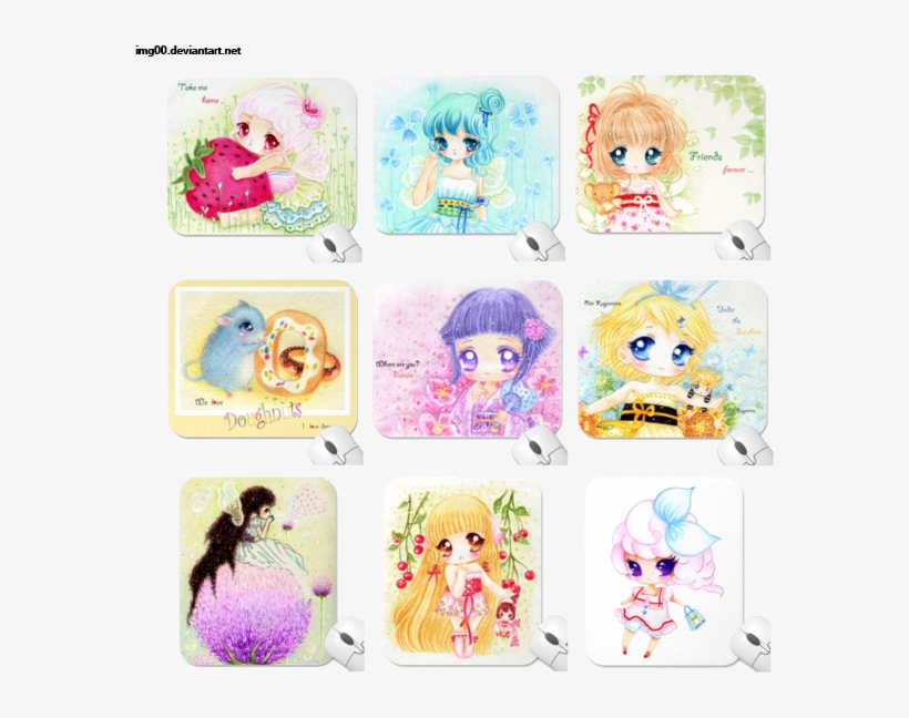 Jelly Sticker Pack Jelly Store Bv Cute Mouse Pads - Wenig Süsse Mit Häschentasche Mauspads, transparent png download