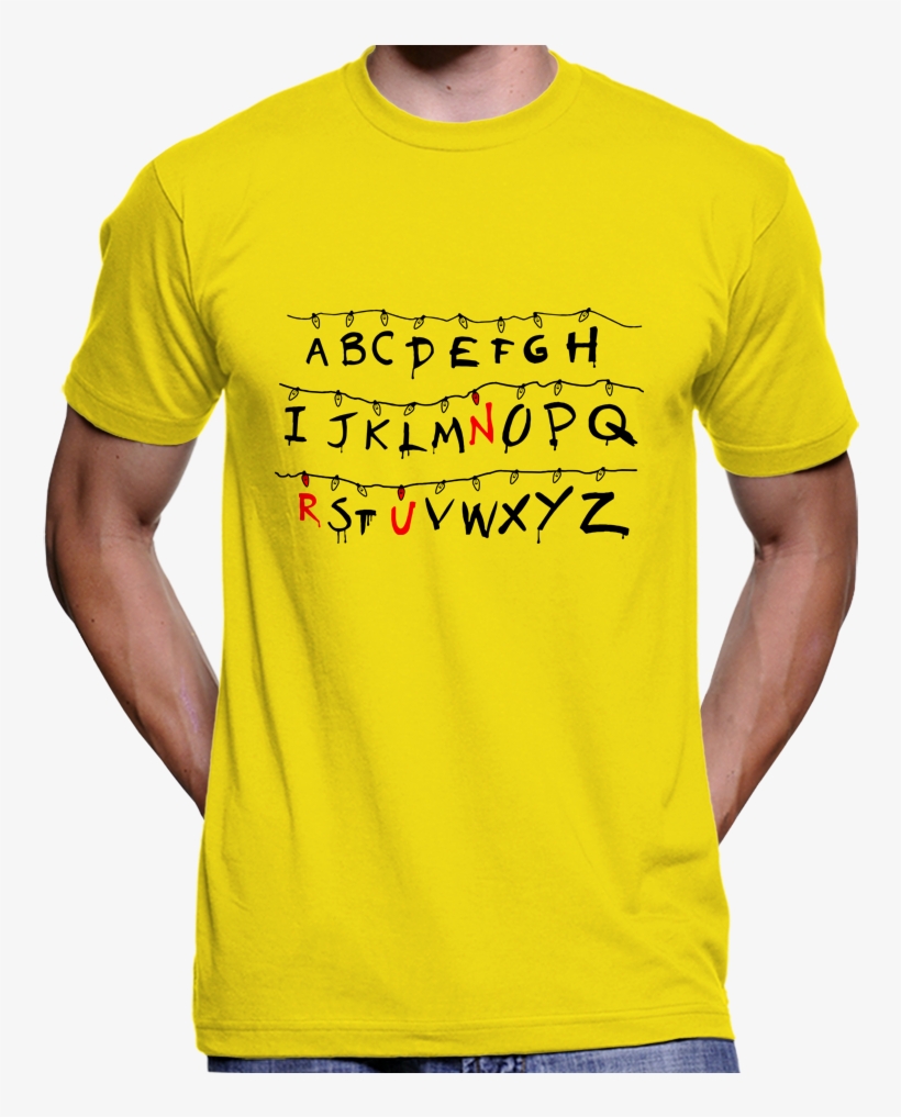 Stranger Things Alphabet Lights Run T-shirt / Hoodie - Free Tommy Robinson T Shirt, transparent png download