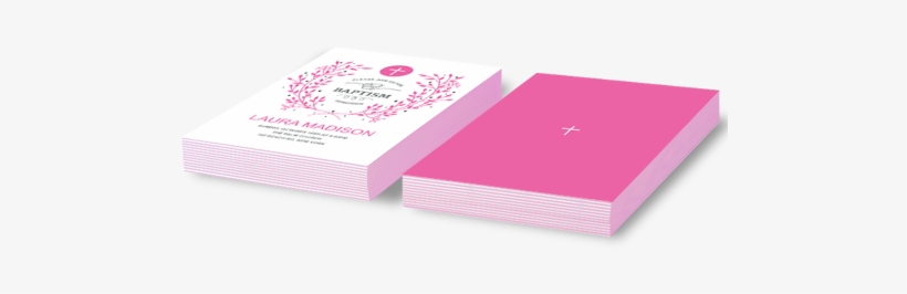 Baby Girl Baptism Invitations - Paper, transparent png download