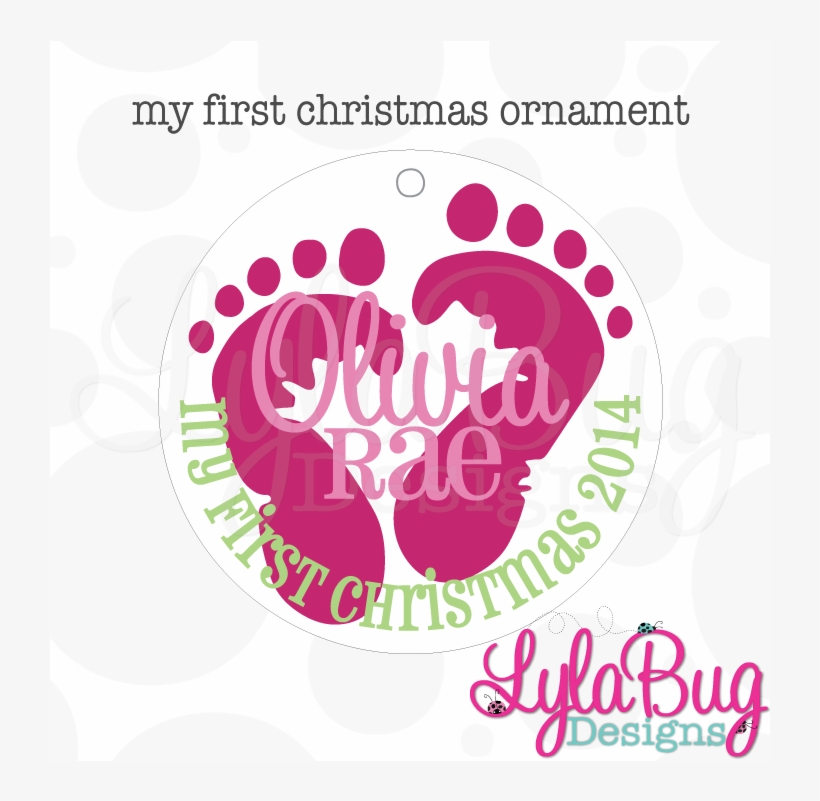 Baby Girl My First Christmas Ornament - Christmas Market, transparent png download