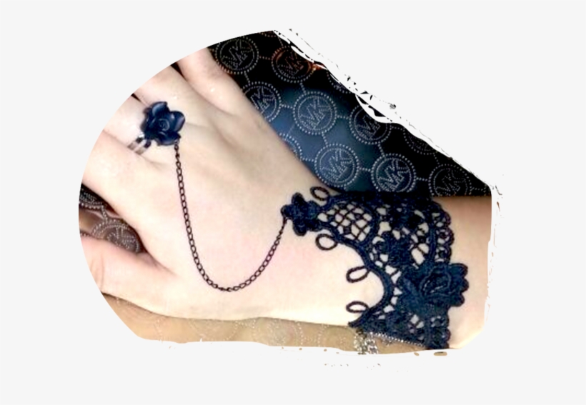 Gothic Lace Flower Bracelet Ring Set - Bracelet, transparent png download