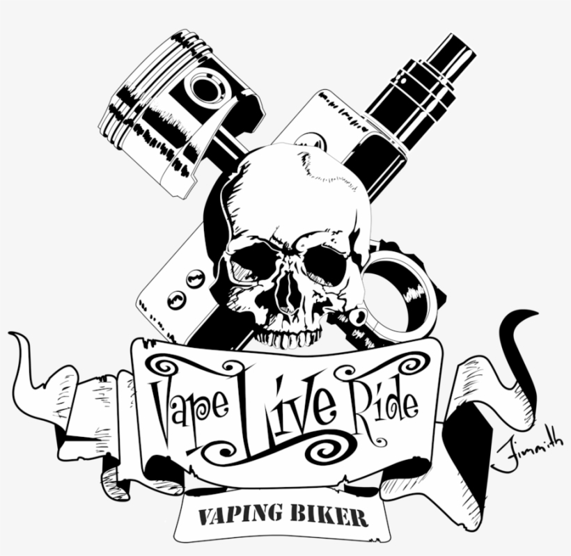 Skull Banner Ladies T> - Vaping Skull Png, transparent png download