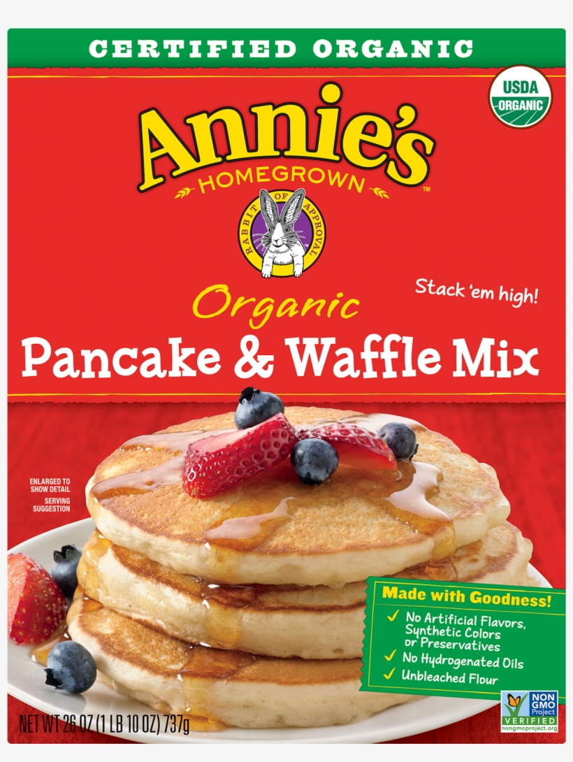Annie's Organic Pancake & Waffle Mix, transparent png download