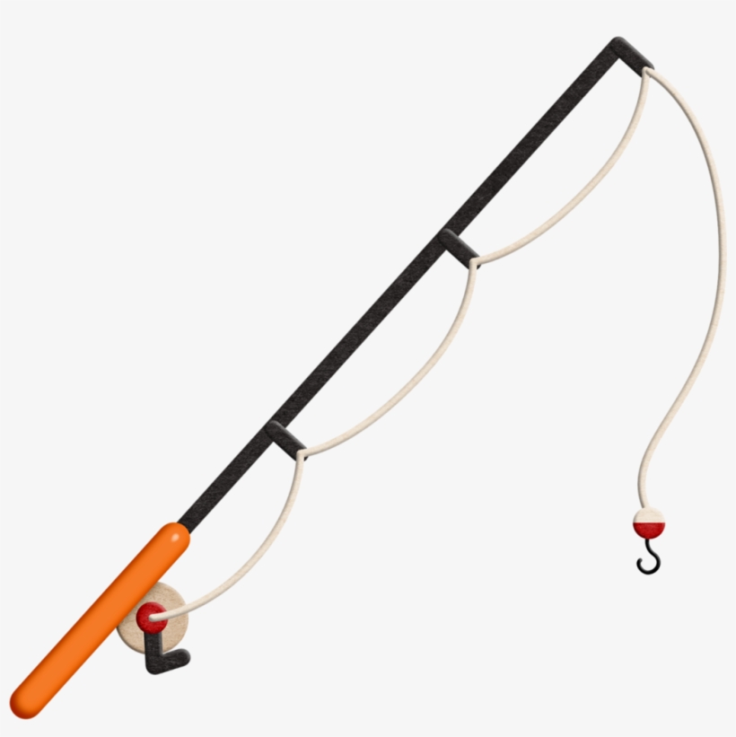 Fish Silhouette, Father's Day Activities, Woodland - Fishing Rod With Hook Png, transparent png download