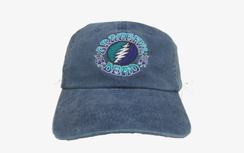 Grateful Dead Bolt On A Denim Baseball Cap - Grateful Dead Bolt Embroidered Baseball Cap, transparent png download