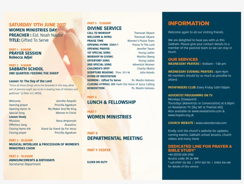 June 17th 2017 Bulletin - Brochure, transparent png download