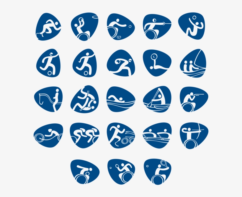 Paralympic Games Rio 2016 Official Png Transparent - Rio 2016 Paralympic Pictograms, transparent png download