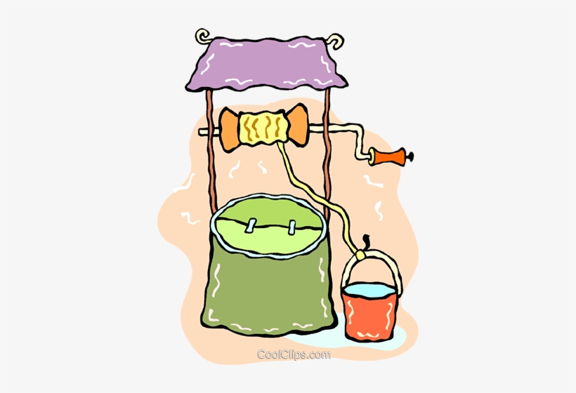 Bucket Of Water By The Well Royalty Free Vector Clip - Jednoduché Stroje Kolo Na Hřídeli, transparent png download